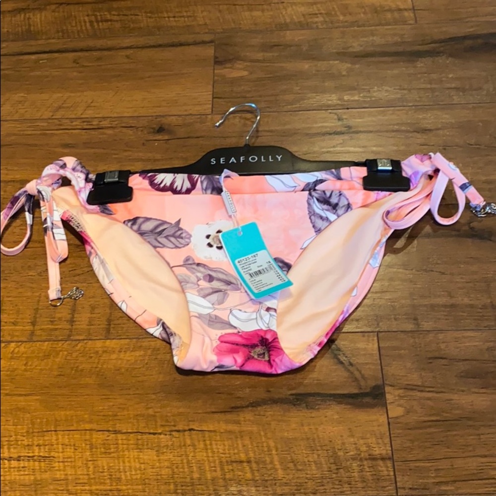 Seafolly modern love peach bikini bottom s12